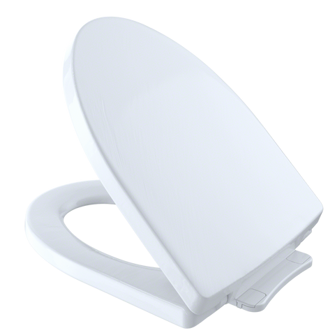 TOTO Soire SoftClose Non Slamming, Slow Close Elongated Toilet Seat and Lid, Cotton White, Plastic, SS214#01