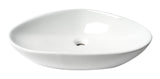 ALFI brand 23" x 12.75" Oval Above Mount Porcelain Bathroom Sink, White, No Faucet Hole, ABC914