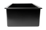 ALFI brand 32" Drop In Fireclay Kitchen Sink, Black Matte, No Faucet Hole, ABF3219SUD-BM