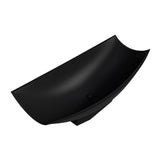 ALFI brand 71" Solid Surface Resin Free Standing Oval Bathtub, Hammock Style, Black Matte, AB9992BM