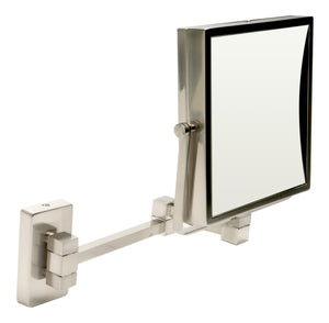 Alternate Image for ALFI brand ABM8WS-BN 8" Square Wall Mounted 5x Magnify Cosmetic Mirror