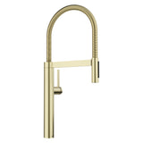 Blanco Culina II Semi-Pro Pull-Down Dual-Spray Kitchen Faucet, Satin Gold, 1.5 GPM, Brass, 527476