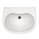 TOTO Prominence Oval Wall-Mount Bathroom Sink with CEFIONTECT and Shroud for 8 Inch Center Faucets, Colonial White, Vitreous China, LHT242.8G#11