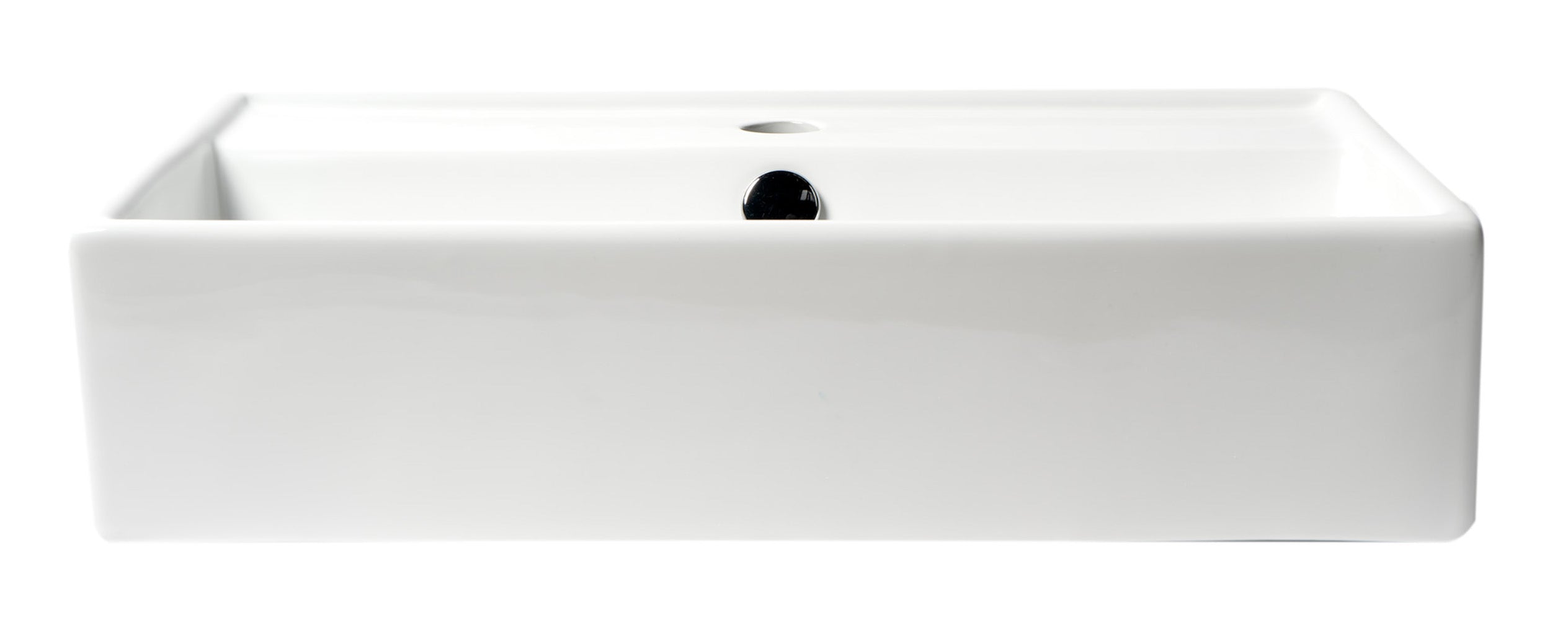 ALFI brand 21.38" x 12.25" Rectangle Wall Mount Porcelain Bathroom Sink, White, 1 Faucet Hole, ABC122