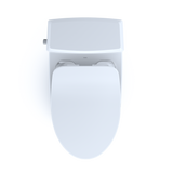 TOTO Connelly Two-Piece Elongated Dual Flush 1.28 and 0.9 GPF Toilet with CEFIONTECT, WASHLET+ Ready, Cotton White, Vitreous China, MS494234CEMFG#01