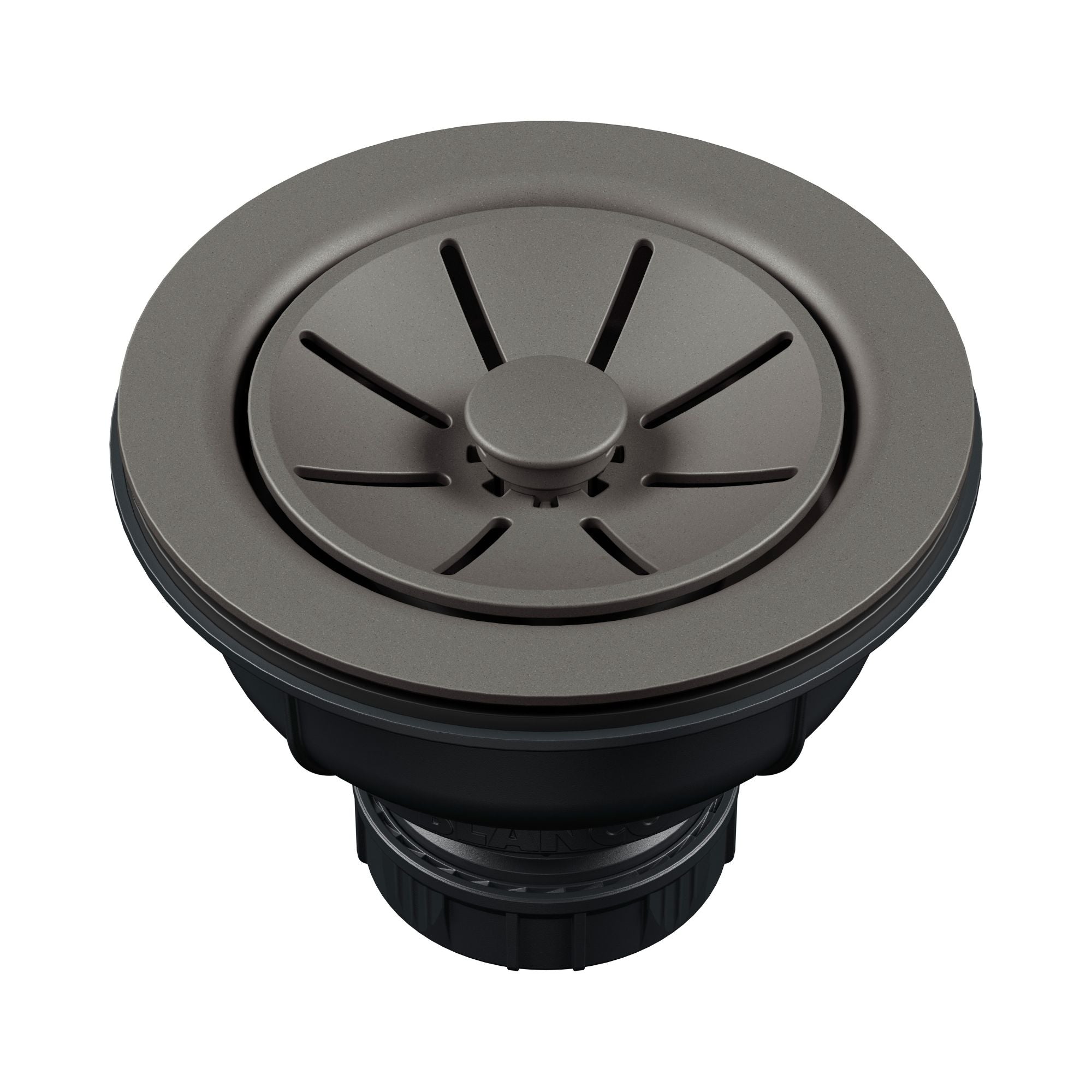 Blanco Essential Silgranit Color-Matched 3.5" Basket Strainer Drain with Turn-to-Close Design - Volcano Gray