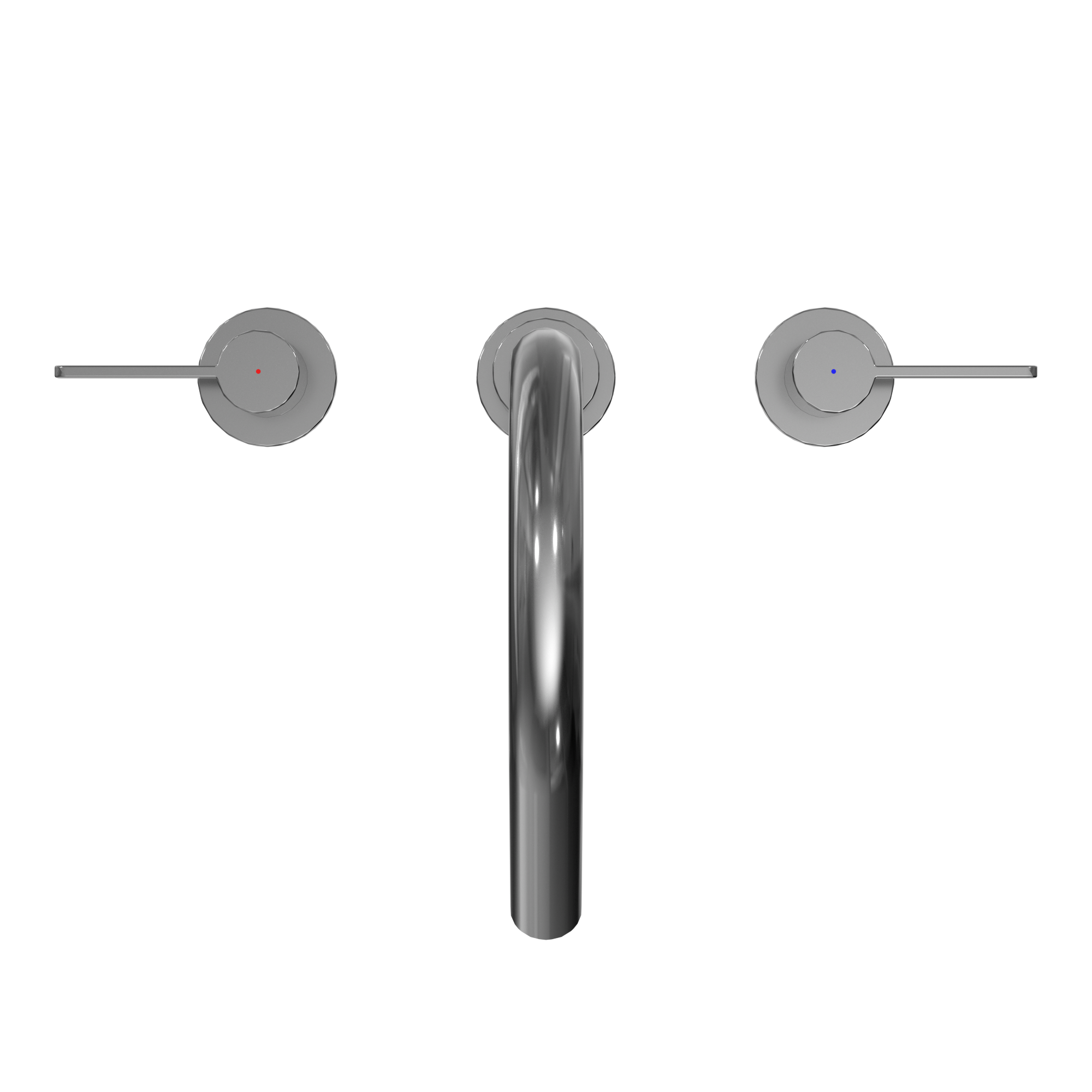 TOTO GF Two Lever Handle Deck-Mount Roman Tub Filler Trim, Polished Chrome, Brass, TBG11201UA#CP
