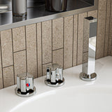 Alternative View of Eago 71" Acrylic Corner Rectangle Bathtub with Fixtures, White, AM189ETL-L