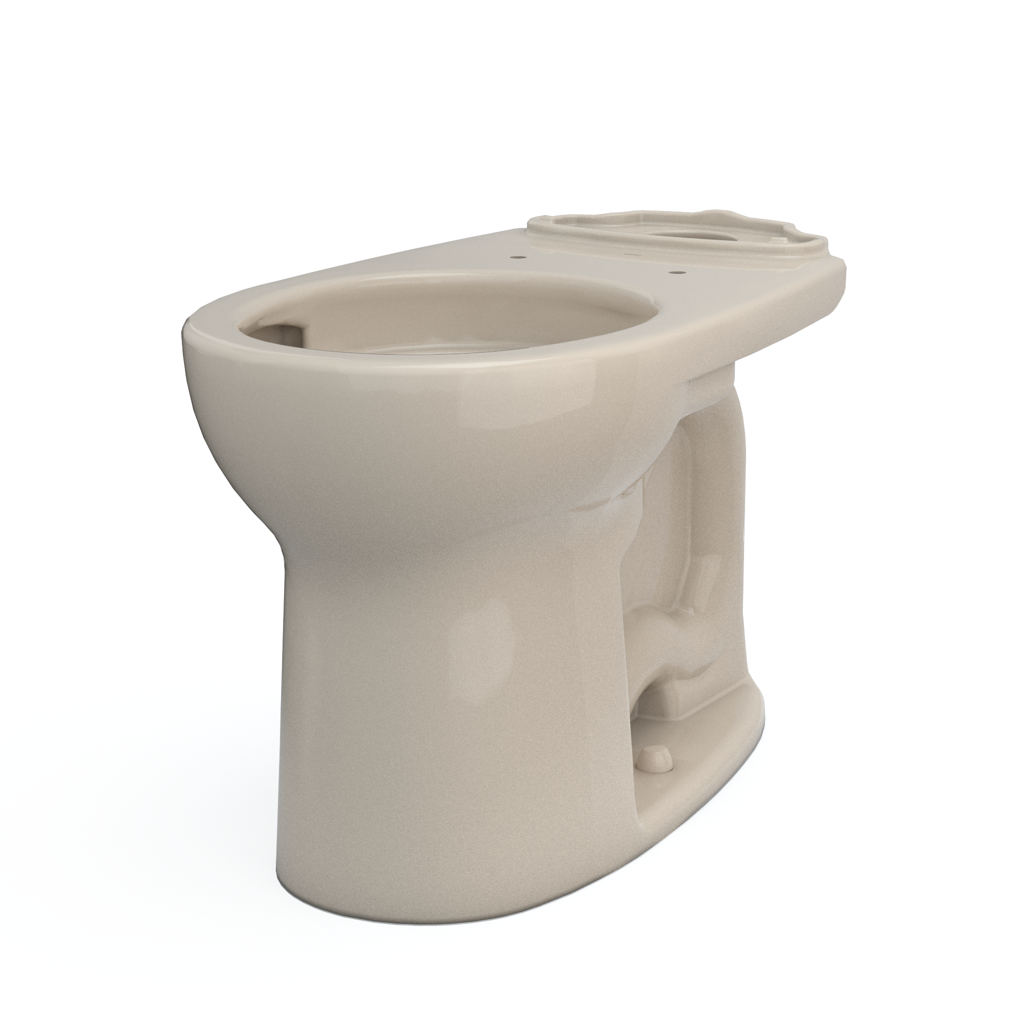 TOTO Drake Round TORNADO FLUSH Toilet Bowl with CEFIONTECT, Bone, Vitreous China, C775CEFG#03