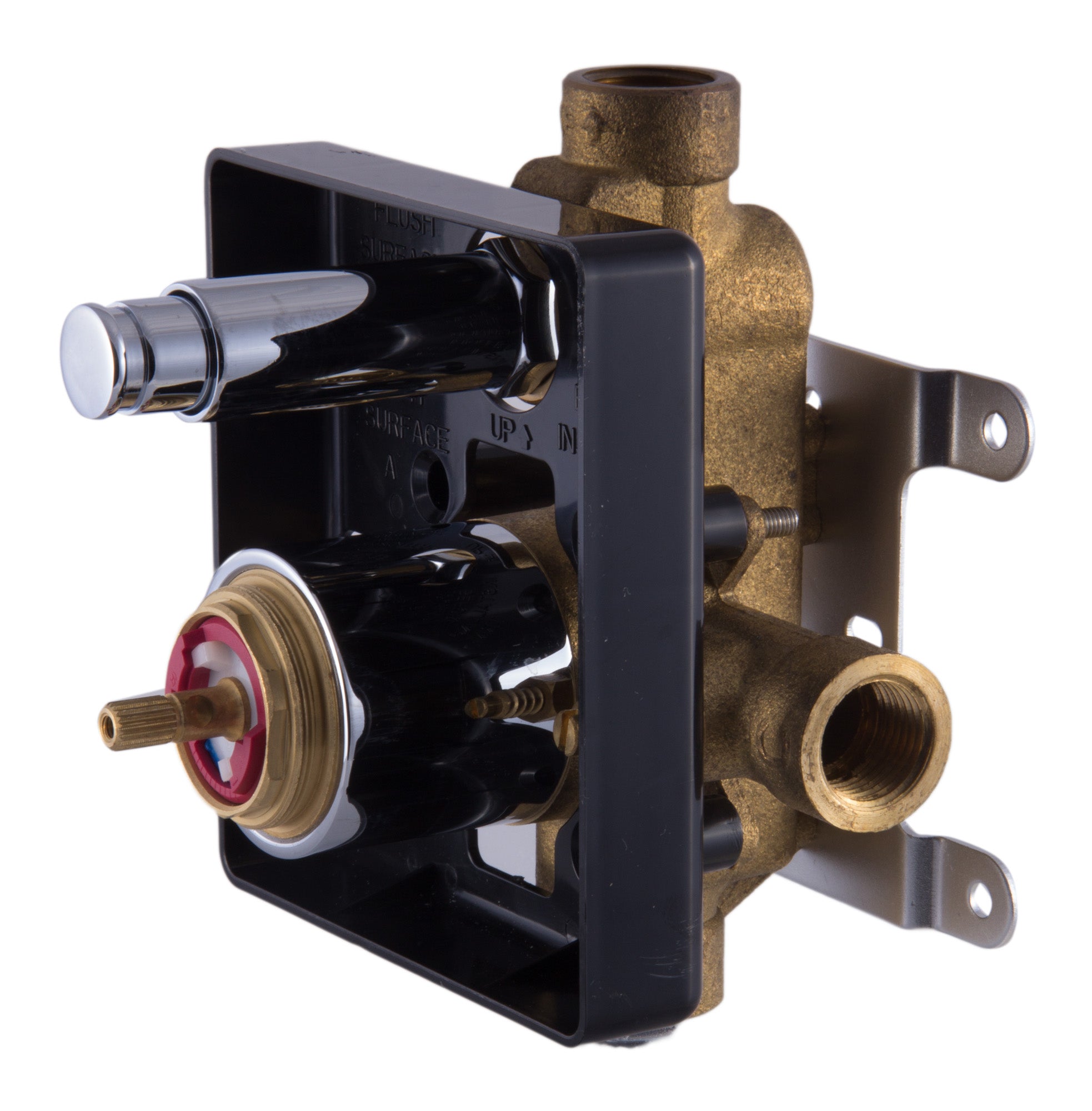 ALFI brand AB6801-PC Polished Chrome Modern Square Pressure Balanced Shower Mixer with Diverter, Brass