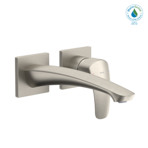 Alternate Image for TOTO GM 1.2 GPM Wall-Mount Single-Handle Long Bathroom Faucet with COMFORT GLIDE Technology, Brushed Nickel, Brass, TLG09308U#BN