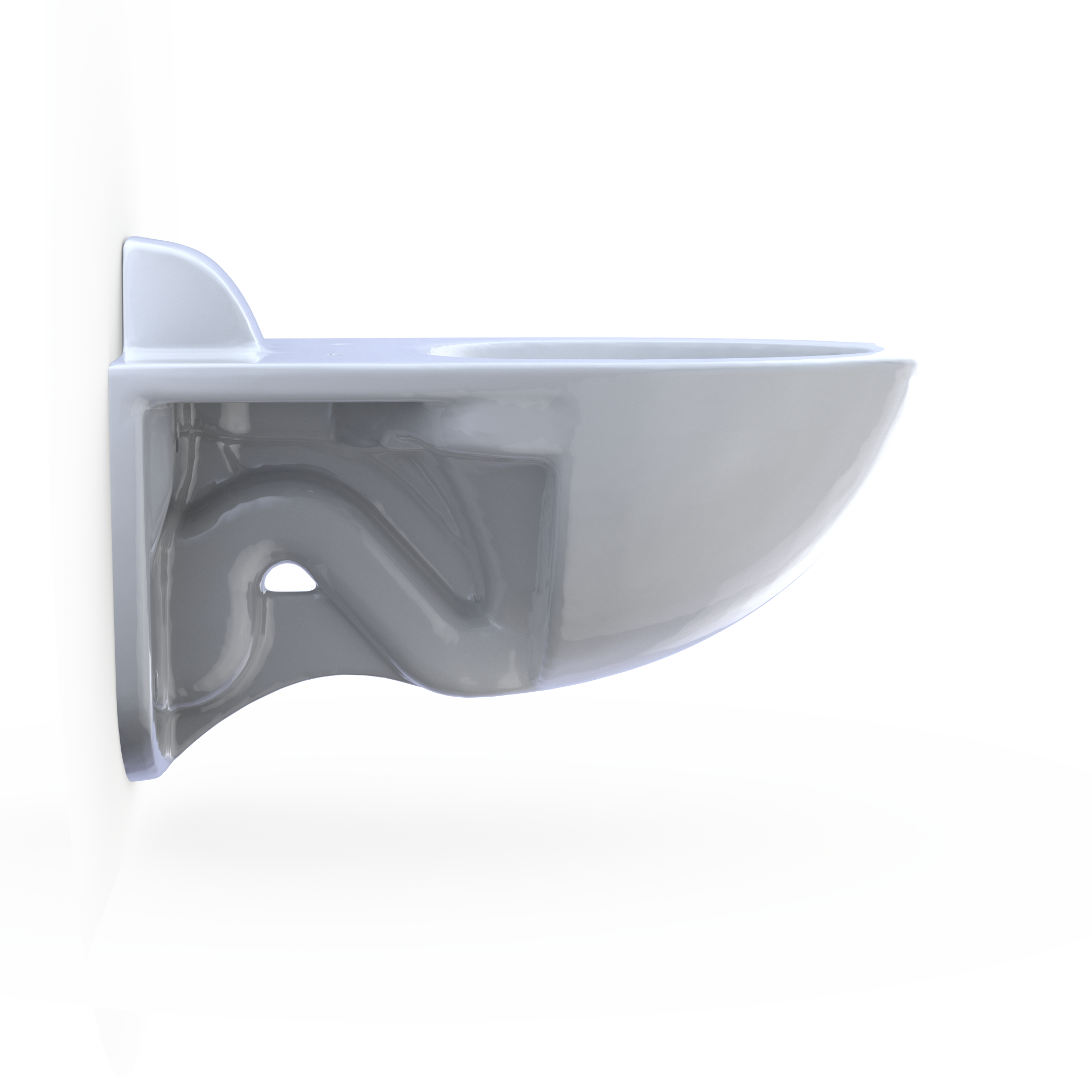 TOTO TORNADO FLUSH Commercial Flushometer Wall-Mounted Toilet, Elongated, Cotton White, Vitreous China, CT728CUV#01