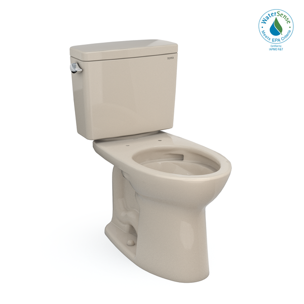 TOTO Drake Two-Piece Elongated 1.28 GPF TORNADO FLUSH Toilet with CEFIONTECT, Bone, Vitreous China, CST776CEG#03