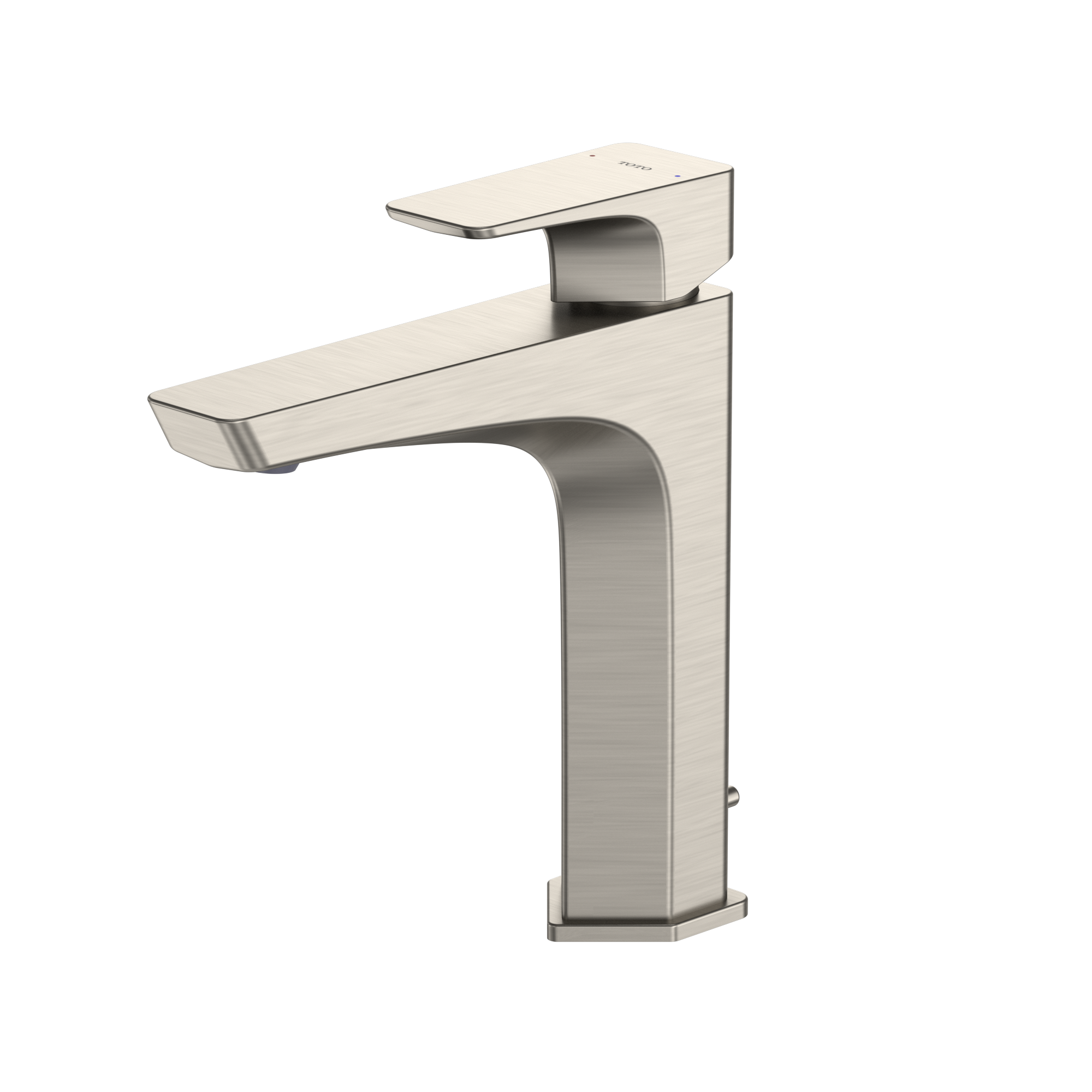 TOTO GE 1.2 GPM Single Handle Semi-Vessel Bathroom Sink Faucet with COMFORT GLIDE Technology, Brushed Nickel, Brass, TLG07303U#BN