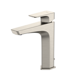 TOTO GE 1.2 GPM Single Handle Semi-Vessel Bathroom Sink Faucet with COMFORT GLIDE Technology, Brushed Nickel, Brass, TLG07303U#BN