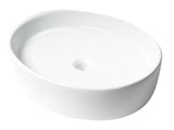 ALFI brand 21.63" x 17.5" Oval Above Mount Porcelain Bathroom Sink, White, No Faucet Hole, ABC911