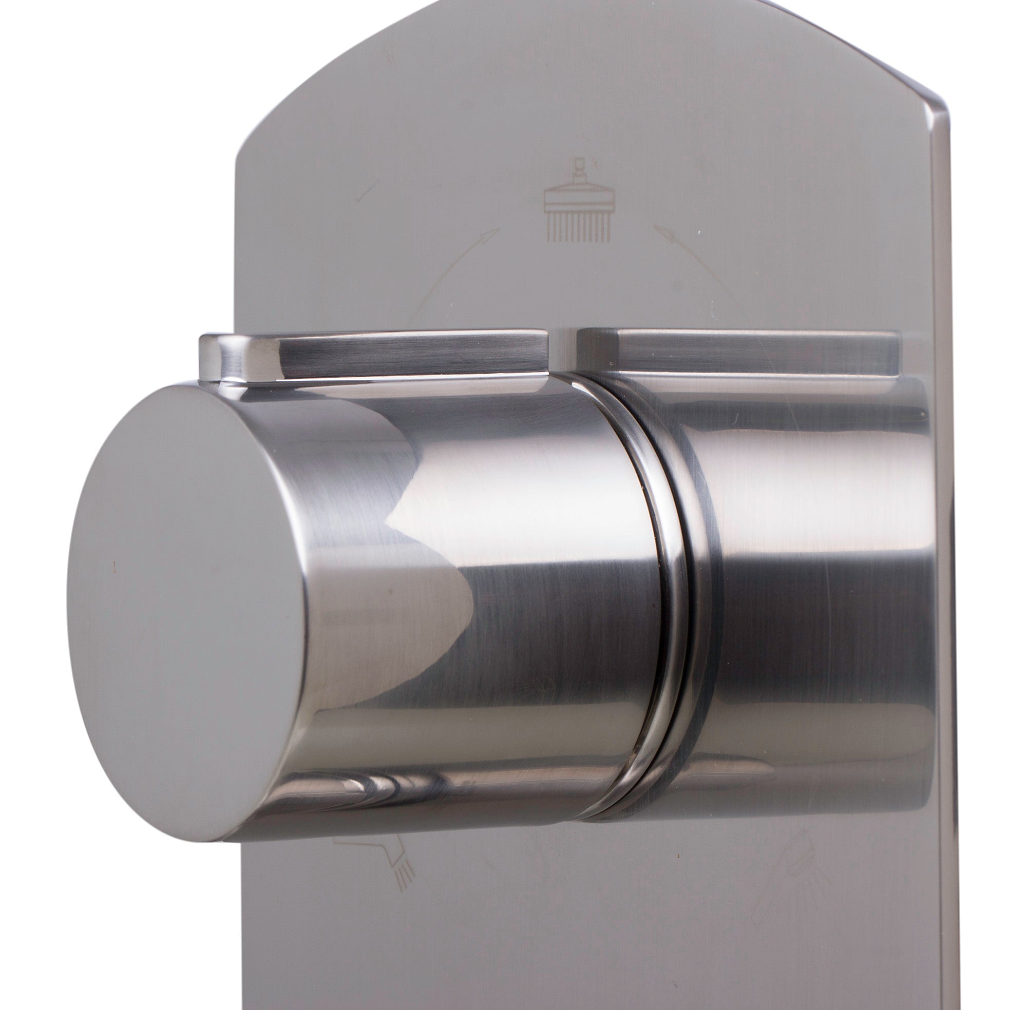 ALFI brand AB4001-BN Brushed Nickel Concealed 3-Way Thermostatic Valve Shower Mixer Round Knobs, Brass