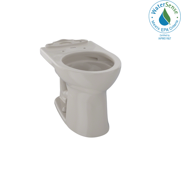 TOTO Drake II Universal Height Round Toilet Bowl with CEFIONTECT, Bone, Vitreous China, C453CUFG#03