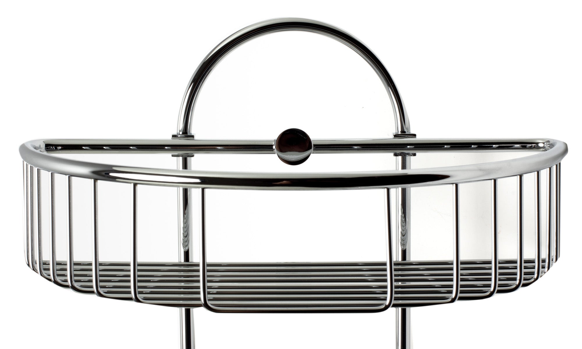 ALFI brand AB9534 Polished Chrome Wall Mounted Double Basket Shower Shelf Bathroom Accessory, Brass, Grey