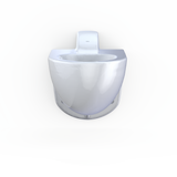 TOTO TORNADO FLUSH Commercial Flushometer Wall-Mounted Toilet, Elongated, Cotton White, Vitreous China, CT728CUV#01