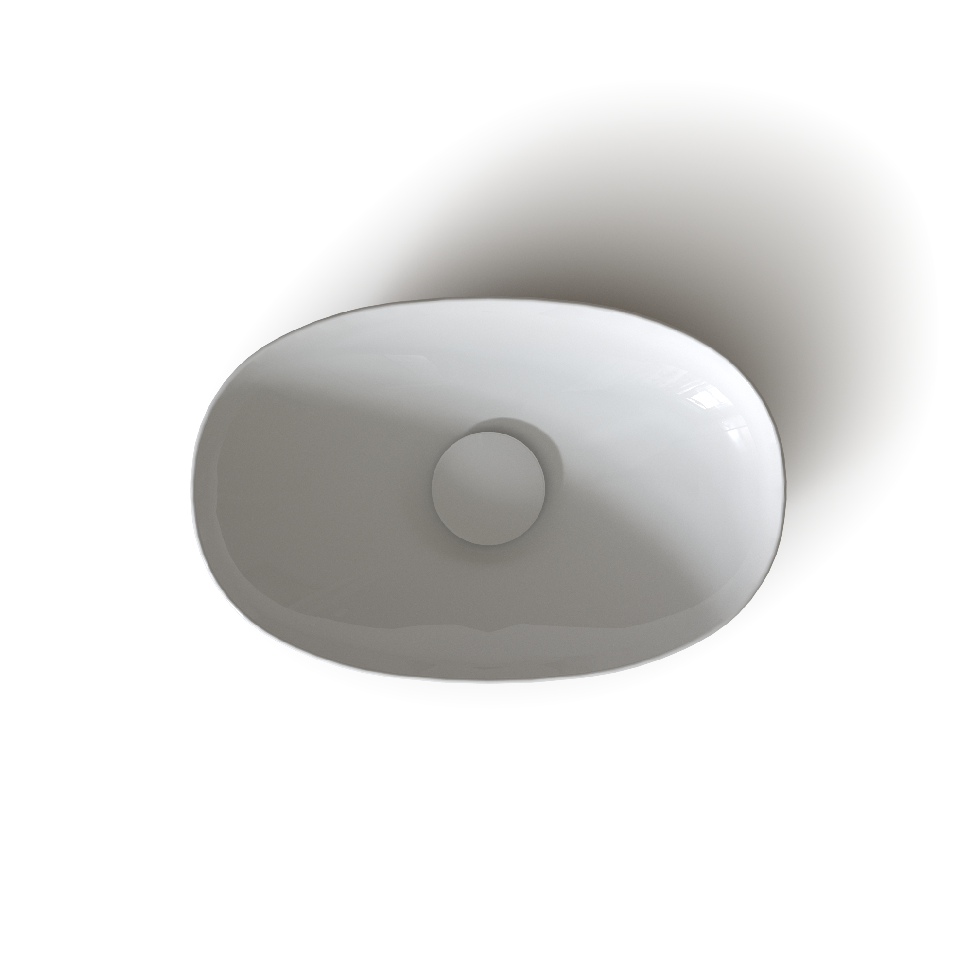 TOTO Kiwami Oval 16 Inch Vessel Bathroom Sink with CEFIONTECT, Cotton White, Ceramic, LT473G#01