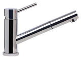 ALFI Solid Polished Stainless Steel Pull Out Single Hole Kitchen Faucet, AB2025-PSS
