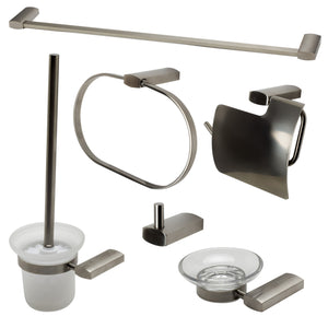 Alternate Image for ALFI brand Brass, AB9503-BN Brushed Nickel 6 Piece Matching Bathroom Accessory Set
