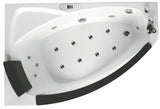 Eago 59" Acrylic Corner Neo-angle Round Bathtub, White, AM198ETL-R