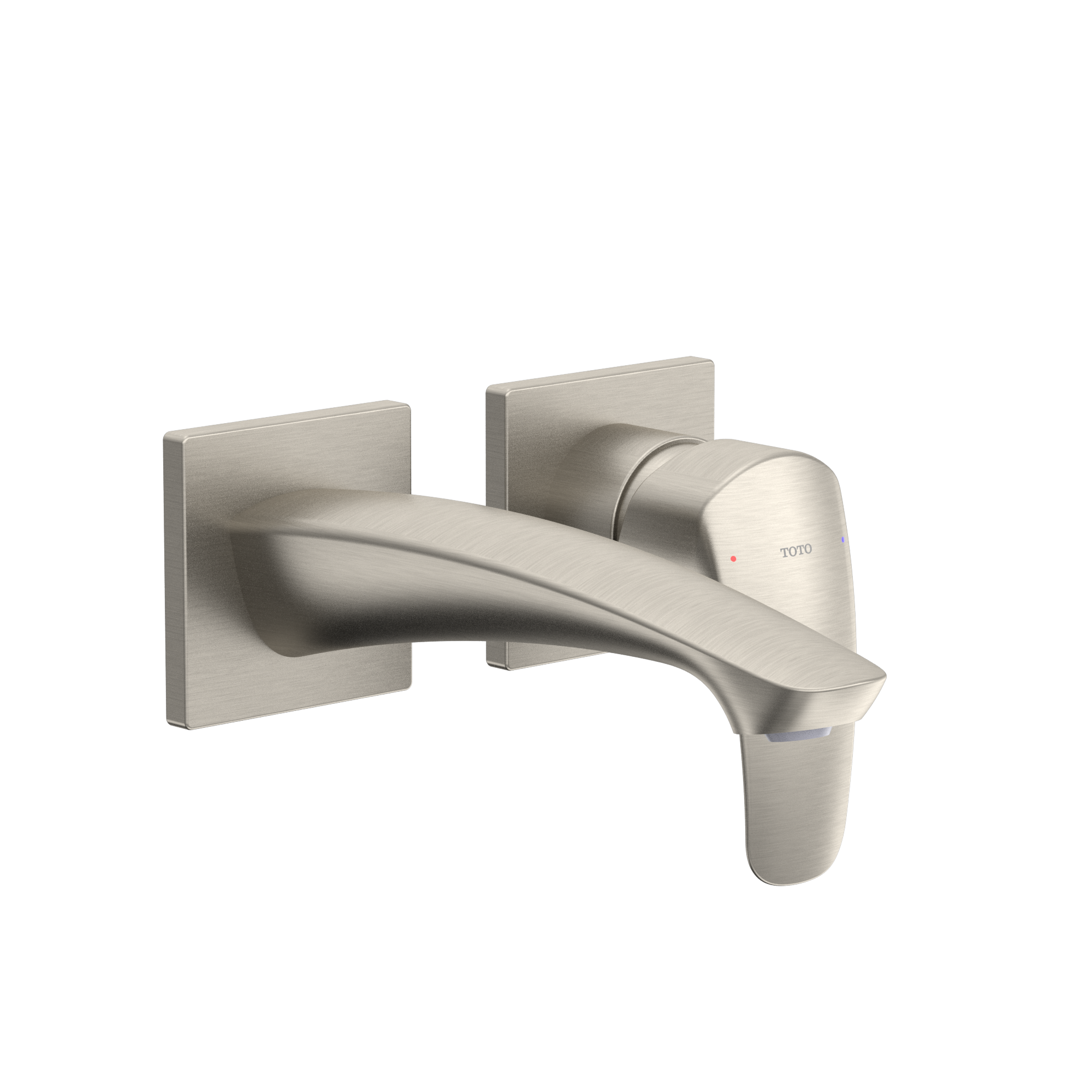 TOTO GM 1.2 GPM Wall-Mount Single-Handle Bathroom Faucet with COMFORT GLIDE Technology, Brushed Nickel, Brass, TLG09307U#BN