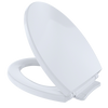 TOTO SoftClose Non Slamming, Slow Close Elongated Toilet Seat and Lid, Cotton White, Plastic, SS114#01