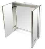 ALFI brand ABMC2630BT 26" x 30" Double Door LED Light Bluetooth Medicine Cabinet, Aluminum, Gray