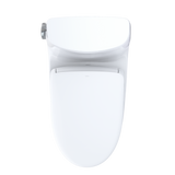 TOTO WASHLET+ Carlyle II One-Piece Elongated 1.28 GPF Toilet and WASHLET+ S7A Contemporary Bidet Seat, Cotton White, Vitreous China|Plastic, MW6144736CEFG#01