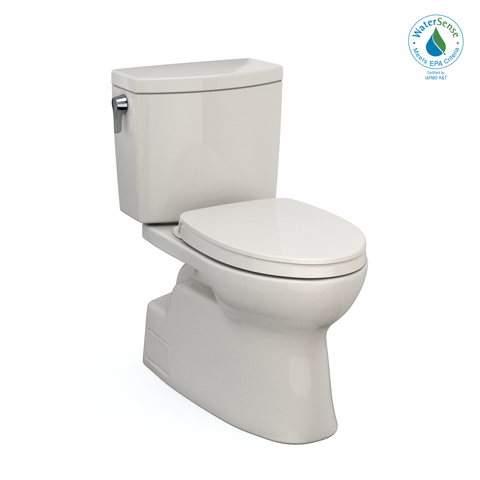 TOTO Vespin II 1G Two-Piece Elongated 1.0 GPF Universal Height Toilet with CEFIONTECT and SS124 SoftClose Seat, WASHLET+ Ready, Sedona Beige, Vitreous China|Plastic, MS474124CUFG#12