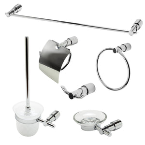 Alternate Image for ALFI brand Brass, AB9508-PC Polished Chrome 6 Piece Matching Bathroom Accessory Set
