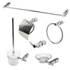 ALFI brand Brass, AB9508-PC Polished Chrome 6 Piece Matching Bathroom Accessory Set