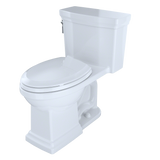 TOTO Promenade II One-Piece Elongated 1.28 GPF Universal Height Toilet with CEFIONTECT, Cotton White, Vitreous China, MS814224CEFG#01