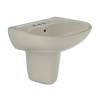 TOTO Supreme Oval Wall-Mount Bathroom Sink with CEFIONTECT and Shroud for 4 Inch Center Faucets, Bone, Vitreous China, LHT241.4G#03