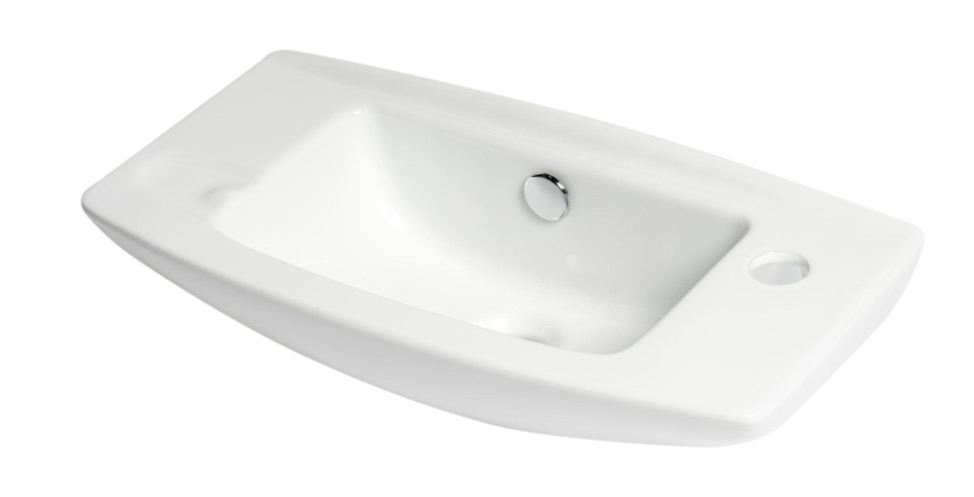 ALFI brand 20.25" x 9.88" Rectangle Wall Mount Porcelain Bathroom Sink, White, 1 Faucet Hole, ABC115