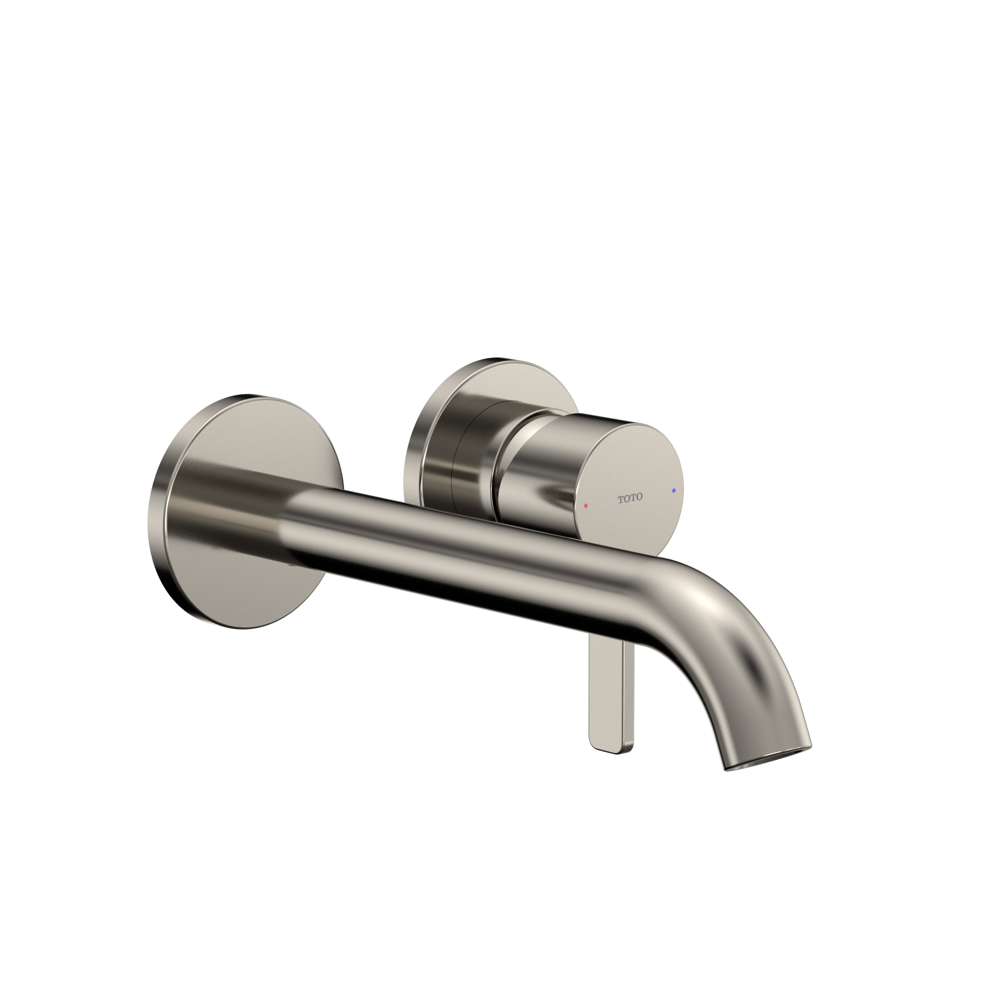 TOTO GF 1.2 GPM Wall-Mount Single-Handle Long Bathroom Faucet with COMFORT GLIDE Technology, Polished Nickel, Brass, TLG11308U#PN