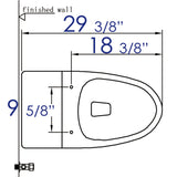 EAGO Plastic, White, R-340SEAT Replacement Soft Closing Toilet Seat for TB340