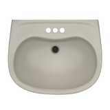 TOTO Prominence Oval Wall-Mount Bathroom Sink with CEFIONTECT and Shroud for 4 Inch Center Faucets, Bone, Vitreous China, LHT242.4G#03