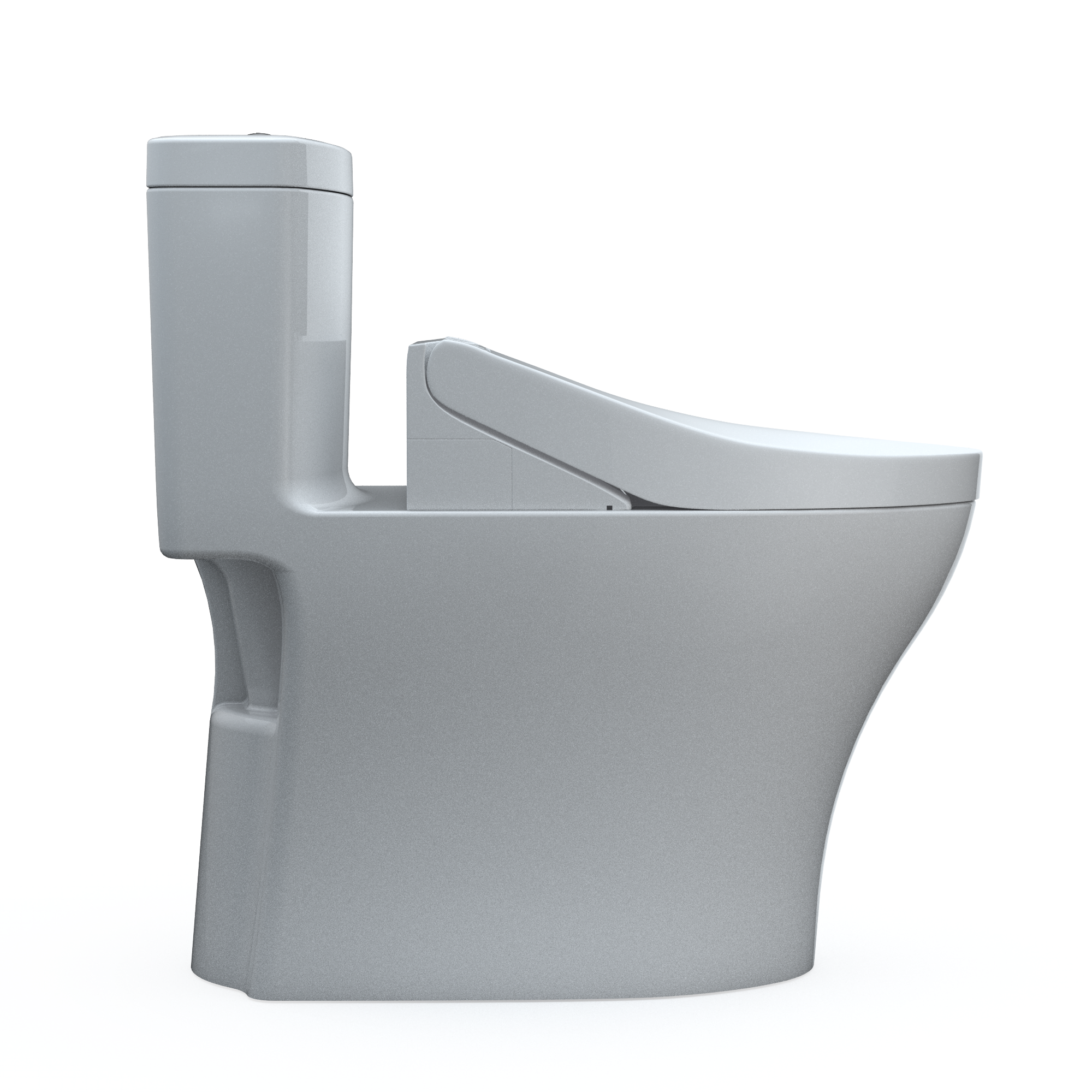 TOTO WASHLET+ Aquia IV One-Piece Elongated Dual Flush 1.28 and 0.9 GPF Toilet and WASHLET C5 Bidet Seat, Cotton White- Vitreous China|Plastic, MW6463084CEMFGN#01