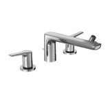 TOTO GS Four-hole Deck-Mount Roman Tub Filler Trim with Handshower, Polished Chrome, Brass, TBG03202U#CP