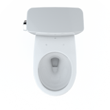 TOTO Drake Two-Piece Round 1.28 GPF Universal Height TORNADO FLUSH Toilet with CEFIONTECT, Cotton White, Vitreous China, CST775CEFG#01