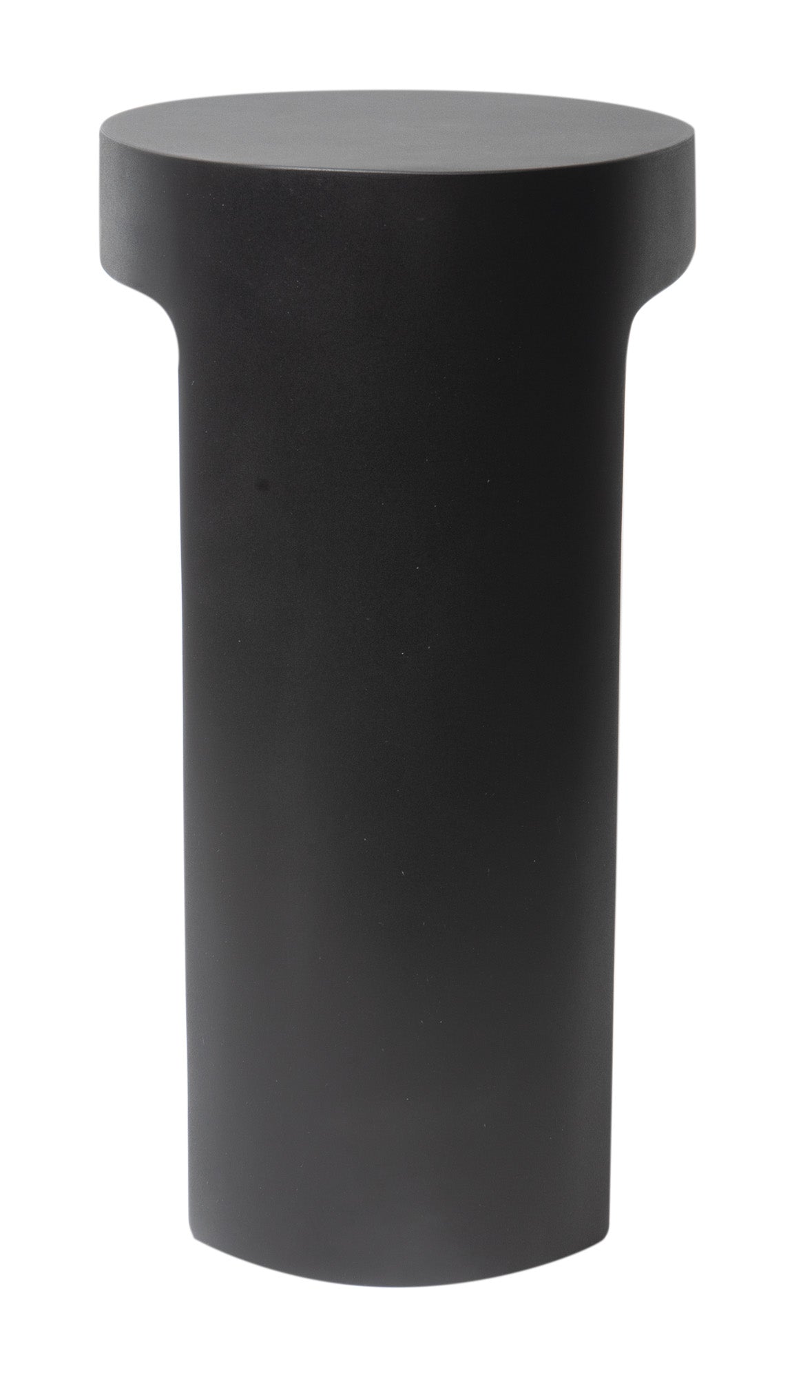 ALFI brand ABST66BM Black Matte Solid Surface Resin Bathroom / Shower Stool, Black & White