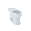 TOTO Eco Clayton and Clayton Universal Height Elongated Toilet Bowl, Cotton White, Vitreous China, C784EF#01