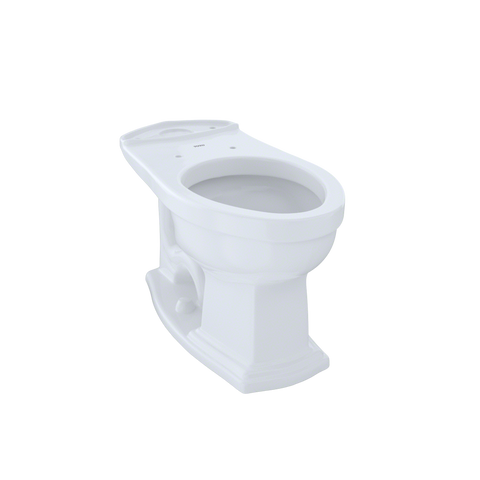 TOTO Eco Clayton and Clayton Universal Height Elongated Toilet Bowl, Cotton White, Vitreous China, C784EF#01