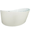 Eago 66" Acrylic Free Standing Oval Air Bubble Bathtub, White, AM2130