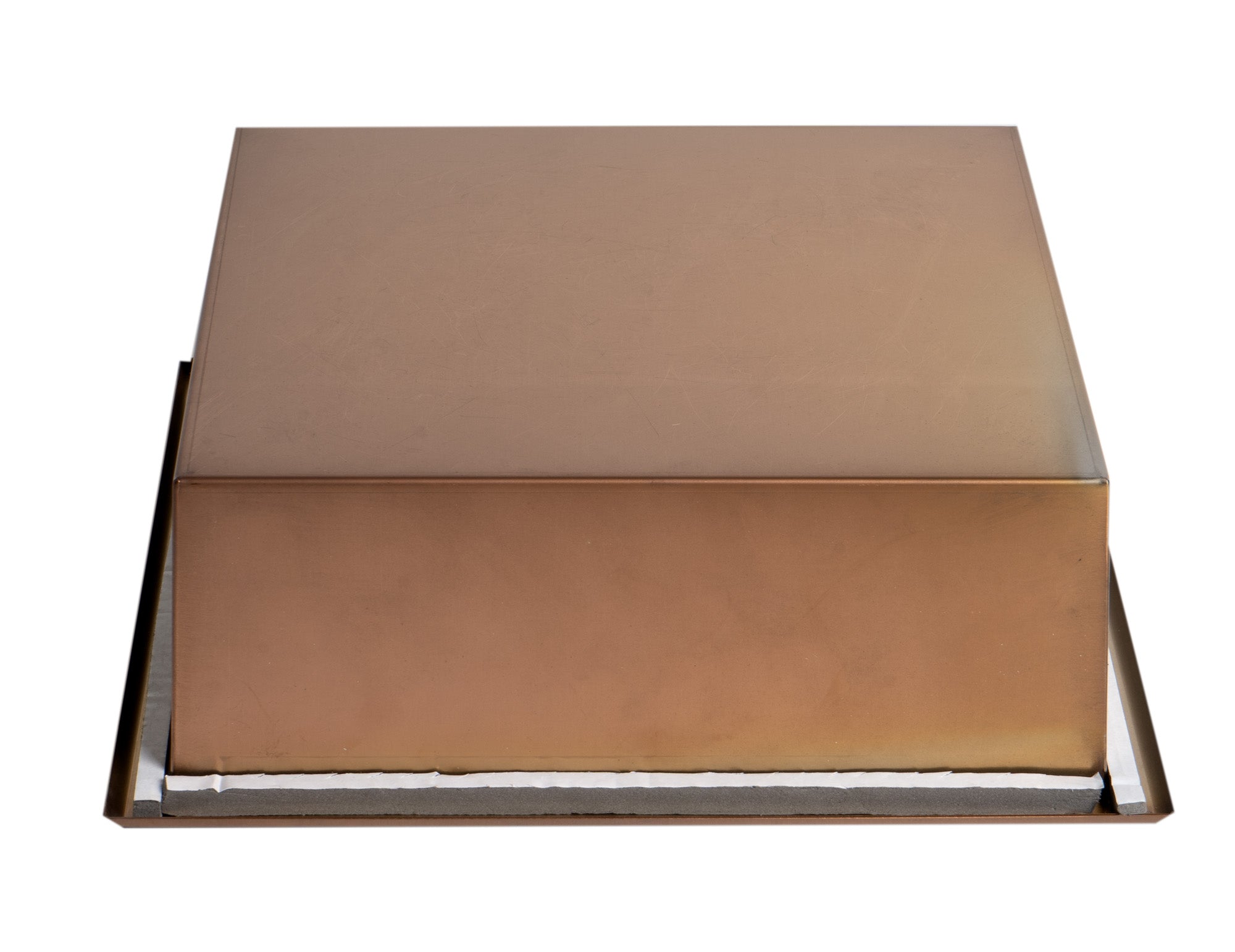 ALFI brand ABNP1212-BC 12" x 12" Brushed Copper PVD Stainless Steel Square Single Shelf Shower Niche, 20 Gauge