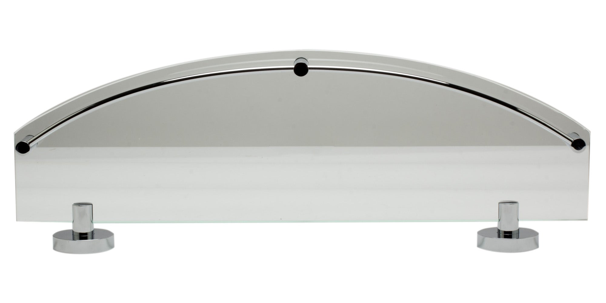 ALFI brand AB9547 Polished Chrome Wall Mounted Glass Shower Shelf Bathroom Accessory, Brass, Grey